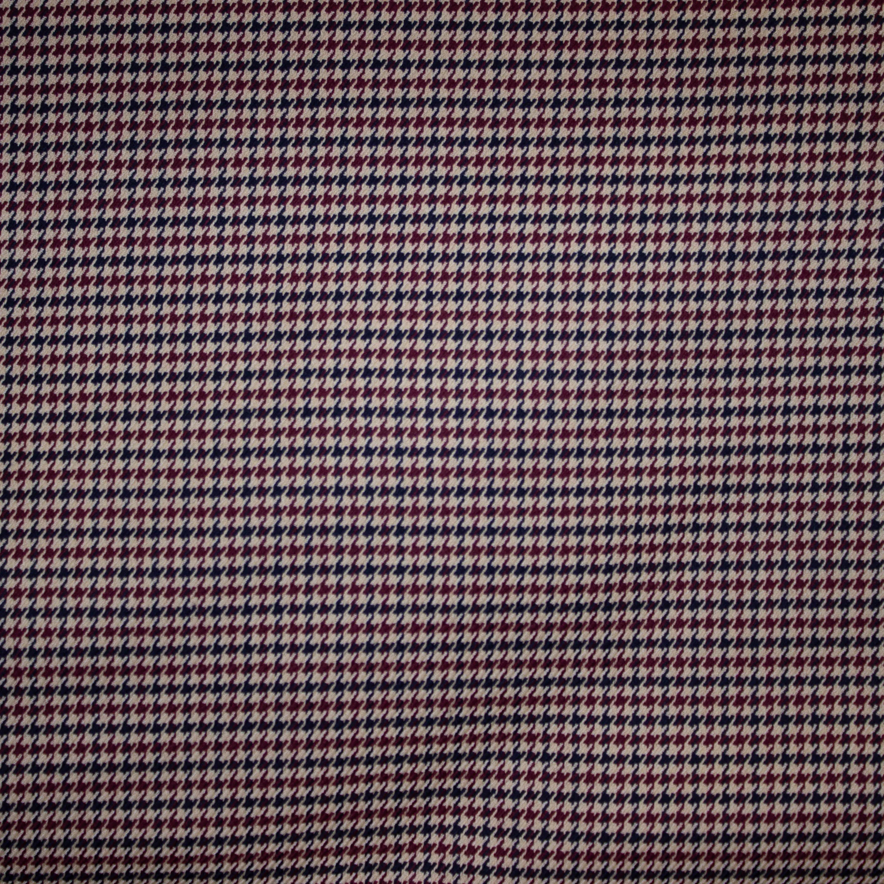 Viscosemengeling pied du poule bordeau blauw